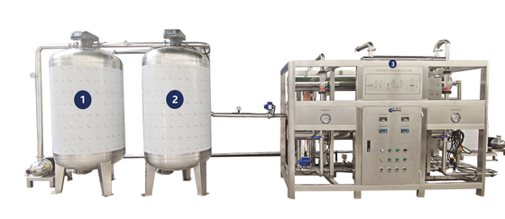 Equipamento fabril material industrial 5000L do tratamento da água do Ro SUS304 pela hora