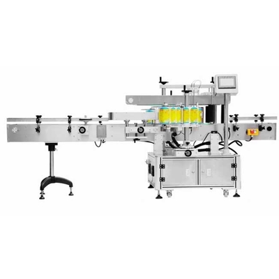 Máquina de etiquetas lateral dobro automática SS304 da garrafa multi ajustável dimensional material