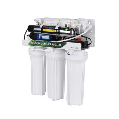 6 capacidade UV doméstica do filtro 75GPD 100GPD do purificador da água da fase